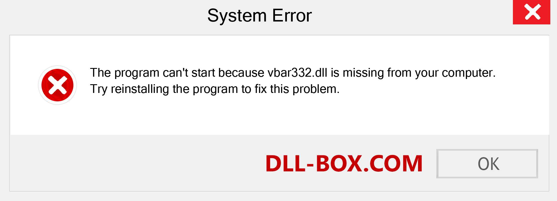  vbar332.dll file is missing?. Download for Windows 7, 8, 10 - Fix  vbar332 dll Missing Error on Windows, photos, images